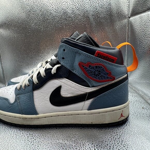 Size 9.5 Nike Air Jordan 1 Mid x Facetasm Fearless White Mens Shoes‎ CU2802-100 - Picture 6 of 11